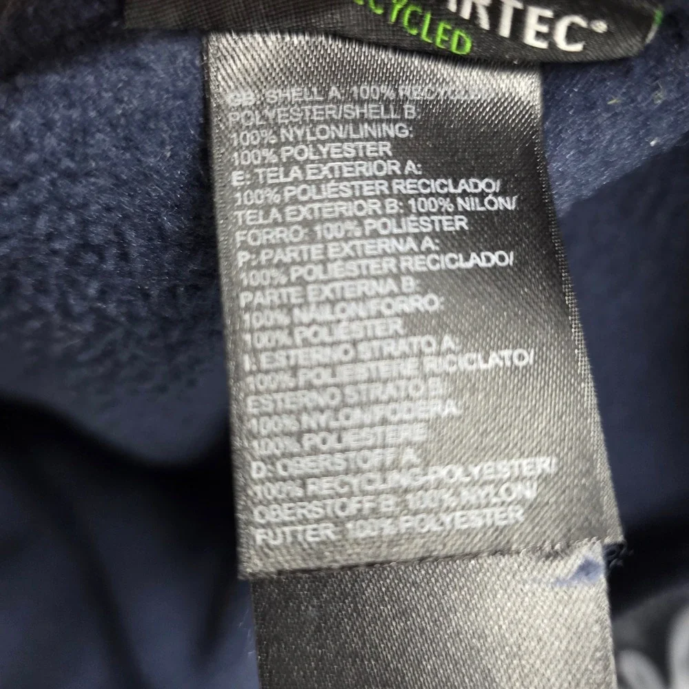 The North Face Mens Fleece‎ Jacket Grey Navy Blue Full Zip Outdoor XL